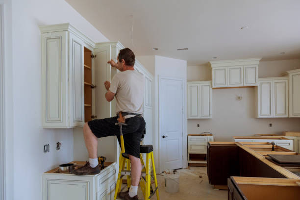 Kitchen island installation in Big Lake by JMT Kitchen Cabinet